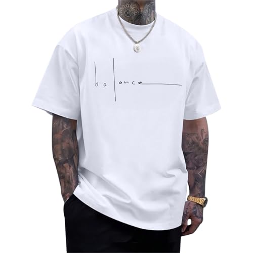 Mens Graphic T-Shirts Letter Print T-Shirt Streetwear Oversized Tshirts for Men Fashion Casual Shirts Summer Tees 2
