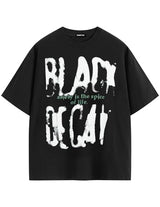 Vamtac Men's Oversized Letter Graphic T Shirt Y2K Vintage Tee Loose fit Urban Tee Streetwear Fashion Cotton Shirt 2