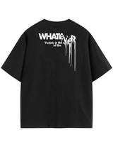 Vamtac Men's Oversized Letter Graphic T Shirt Y2K Vintage Tee Loose fit Urban Tee Streetwear Fashion Cotton Shirt 3
