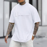 Mens Graphic T-Shirts Letter Print T-Shirt Streetwear Oversized Tshirts for Men Fashion Casual Shirts Summer Tees 3