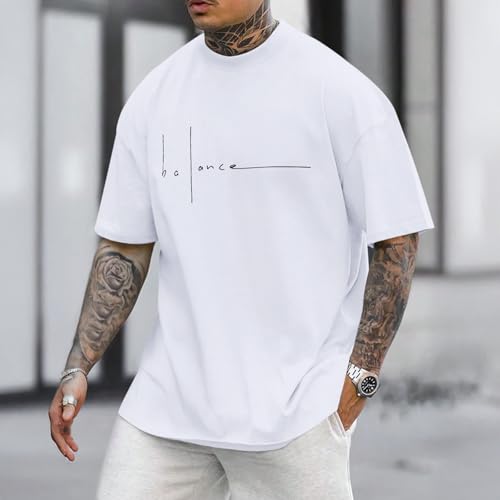 Mens Graphic T-Shirts Letter Print T-Shirt Streetwear Oversized Tshirts for Men Fashion Casual Shirts Summer Tees 3