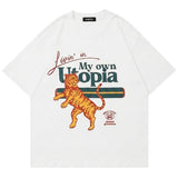 Vamtac Mens T Shirts Y2K Dropped Shoulder Short Sleeve Tiger Graphic Tee 8