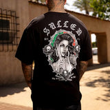 Sullen Men's My Ride or Die Choloha Capsule Tattoo Lifestyle Graphic Standard Cotton Short Sleeve Tee 4