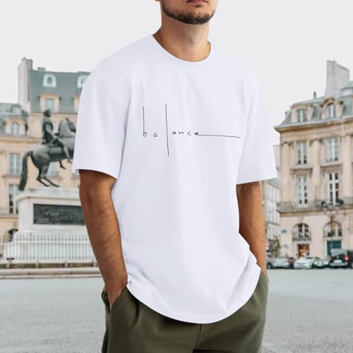 Mens Graphic T-Shirts Letter Print T-Shirt Streetwear Oversized Tshirts for Men Fashion Casual Shirts Summer Tees 4