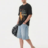 Vamtac Mens T Shirts Y2K Dropped Shoulder Short Sleeve Tiger Graphic Tee 4