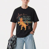 Vamtac Mens T Shirts Y2K Dropped Shoulder Short Sleeve Tiger Graphic Tee 3