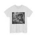 Funny Gangster Cat T-Shirt | Vintage Mobster Kitty with Gun Graphic Tee | Retro Mafia Humor Gift for Men & Women Ash